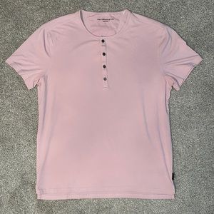 John Varvatos button up crew neck t shirt size L
